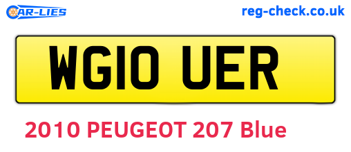 WG10UER are the vehicle registration plates.