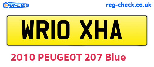 WR10XHA are the vehicle registration plates.