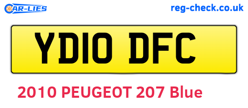 YD10DFC are the vehicle registration plates.