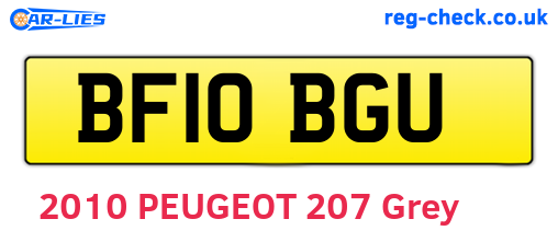 BF10BGU are the vehicle registration plates.