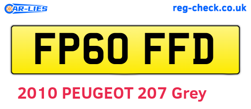 FP60FFD are the vehicle registration plates.