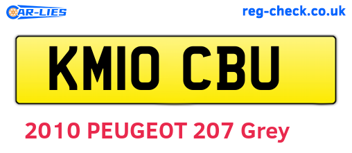 KM10CBU are the vehicle registration plates.