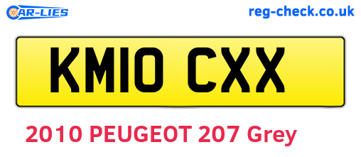 KM10CXX are the vehicle registration plates.