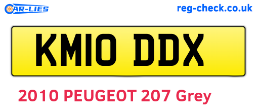 KM10DDX are the vehicle registration plates.