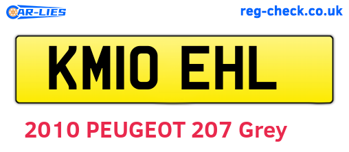 KM10EHL are the vehicle registration plates.