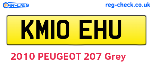 KM10EHU are the vehicle registration plates.