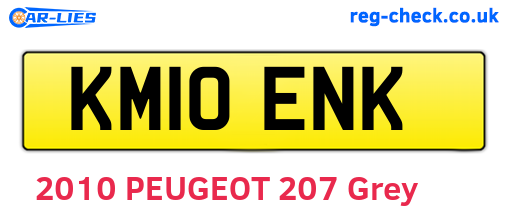 KM10ENK are the vehicle registration plates.