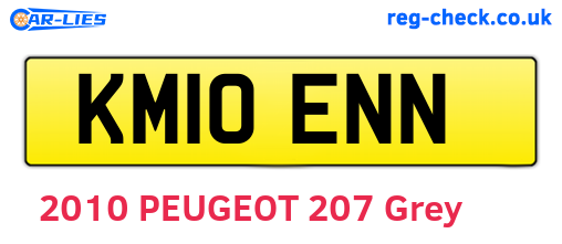 KM10ENN are the vehicle registration plates.