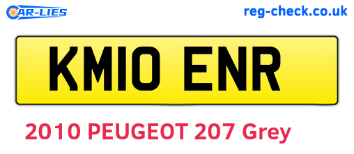 KM10ENR are the vehicle registration plates.