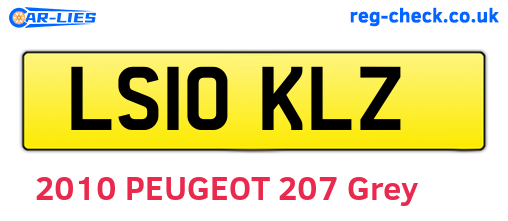 LS10KLZ are the vehicle registration plates.