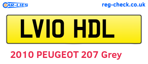 LV10HDL are the vehicle registration plates.