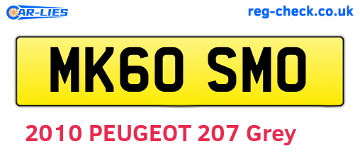 MK60SMO are the vehicle registration plates.