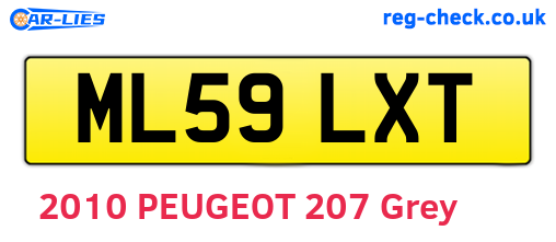 ML59LXT are the vehicle registration plates.