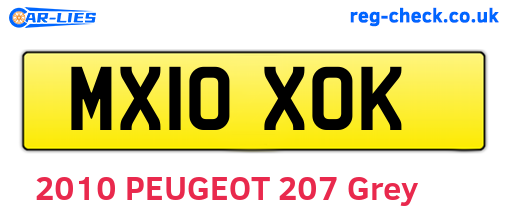 MX10XOK are the vehicle registration plates.