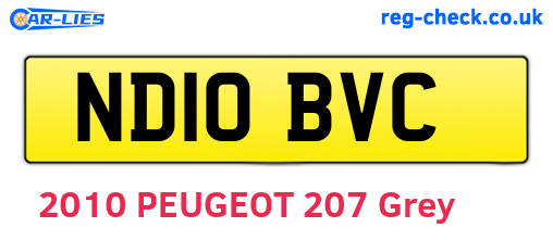 ND10BVC are the vehicle registration plates.
