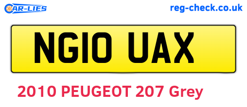 NG10UAX are the vehicle registration plates.