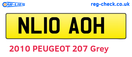 NL10AOH are the vehicle registration plates.