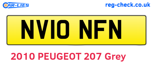 NV10NFN are the vehicle registration plates.