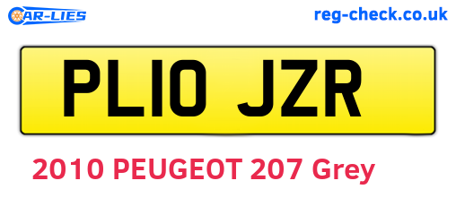 PL10JZR are the vehicle registration plates.
