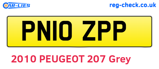 PN10ZPP are the vehicle registration plates.