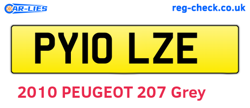 PY10LZE are the vehicle registration plates.