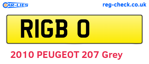 R1GBO are the vehicle registration plates.