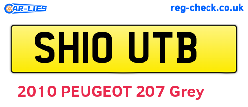 SH10UTB are the vehicle registration plates.