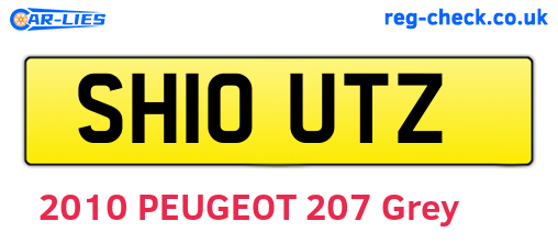 SH10UTZ are the vehicle registration plates.