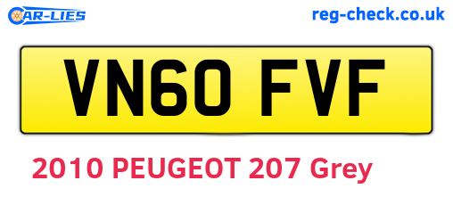 VN60FVF are the vehicle registration plates.