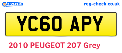 YC60APY are the vehicle registration plates.