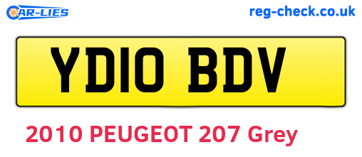 YD10BDV are the vehicle registration plates.