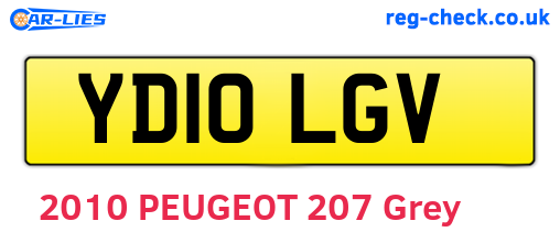 YD10LGV are the vehicle registration plates.