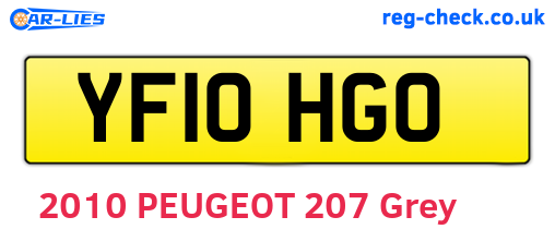 YF10HGO are the vehicle registration plates.