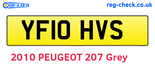 YF10HVS are the vehicle registration plates.