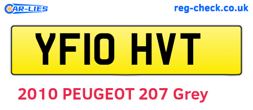 YF10HVT are the vehicle registration plates.