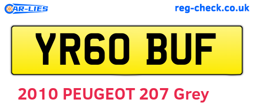 YR60BUF are the vehicle registration plates.