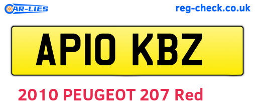 AP10KBZ are the vehicle registration plates.