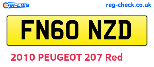 FN60NZD are the vehicle registration plates.
