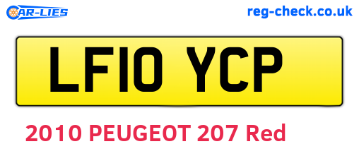 LF10YCP are the vehicle registration plates.
