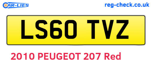 LS60TVZ are the vehicle registration plates.