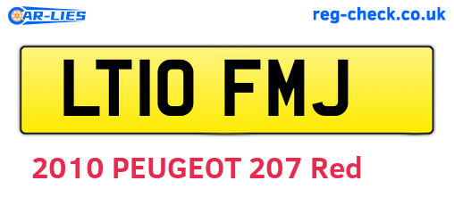 LT10FMJ are the vehicle registration plates.