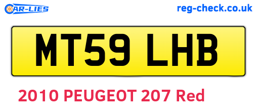MT59LHB are the vehicle registration plates.
