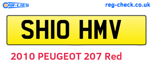 SH10HMV are the vehicle registration plates.