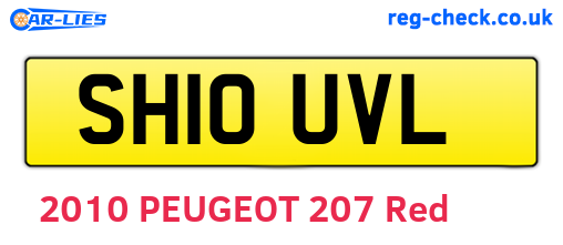 SH10UVL are the vehicle registration plates.