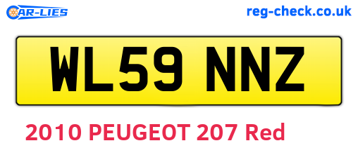 WL59NNZ are the vehicle registration plates.