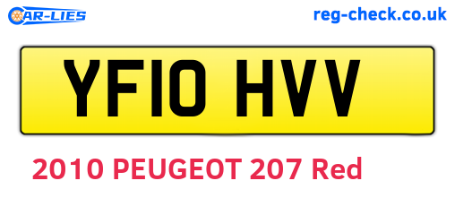 YF10HVV are the vehicle registration plates.