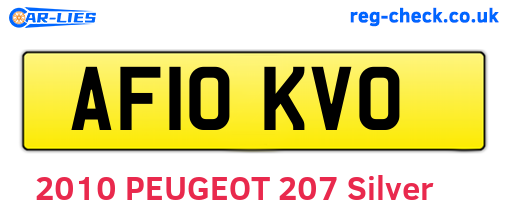 AF10KVO are the vehicle registration plates.