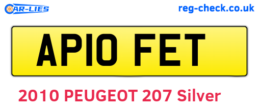 AP10FET are the vehicle registration plates.