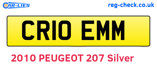 CR10EMM are the vehicle registration plates.