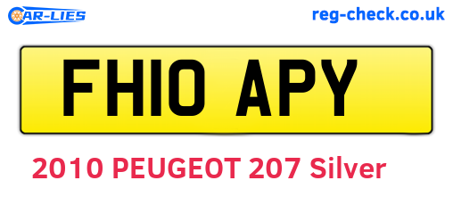 FH10APY are the vehicle registration plates.